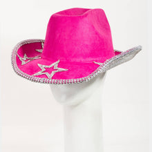 Load image into Gallery viewer, Rhinestone Stars Studded Cowboy Hat
