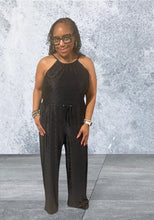 Load image into Gallery viewer, Black Wide Leg  Sleeveless Jumpsuit
