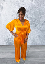 Load image into Gallery viewer, Tangerine Flutter Sleeve Jumpsuit
