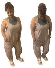 Load image into Gallery viewer, GRAY Casual Loose Fit Solid Knit Baggy Jumpsuit
