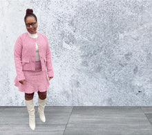Load image into Gallery viewer, Clueless Fuchsia Blazer and Skirt Set
