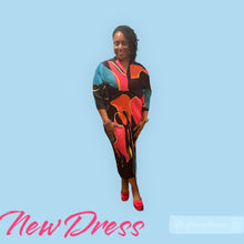 Load image into Gallery viewer, PINK FREE SIZE MULTI COLOR MIDI DRESS

