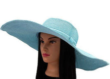 Load image into Gallery viewer, Baby Blue Large Brim Hat
