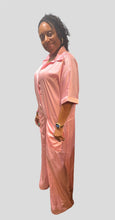 Load image into Gallery viewer, SHE&#39;S RICH OVERSIZED SATIN JUMPSUIT IN PINK
