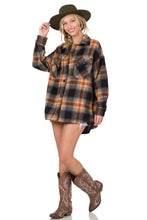 Load image into Gallery viewer, Rust Oversized Plaid Shacket

